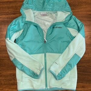 Girls Columbia Aqua Hooded Fleece Jacket